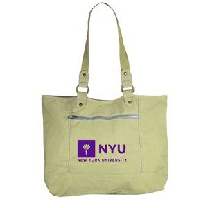 NYU Womens Sideline Canvas Tote Bag